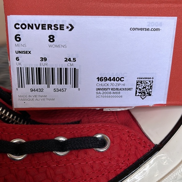 Converse Chuck 70 Zip Hi university red/black/egret WMNS - Picture 16 of 16